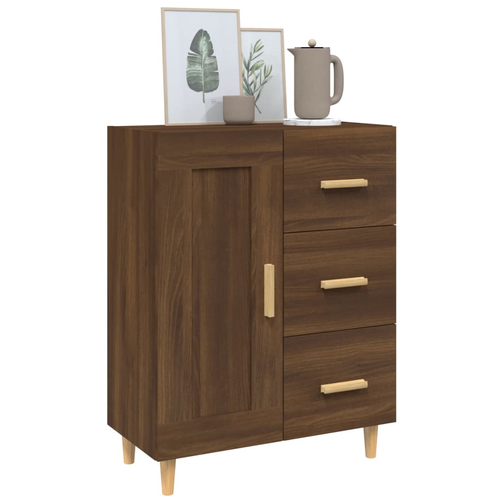 Senkki ruskea tammi 69,5x34x90 cm tekninen puu - Sisustajankoti.fi