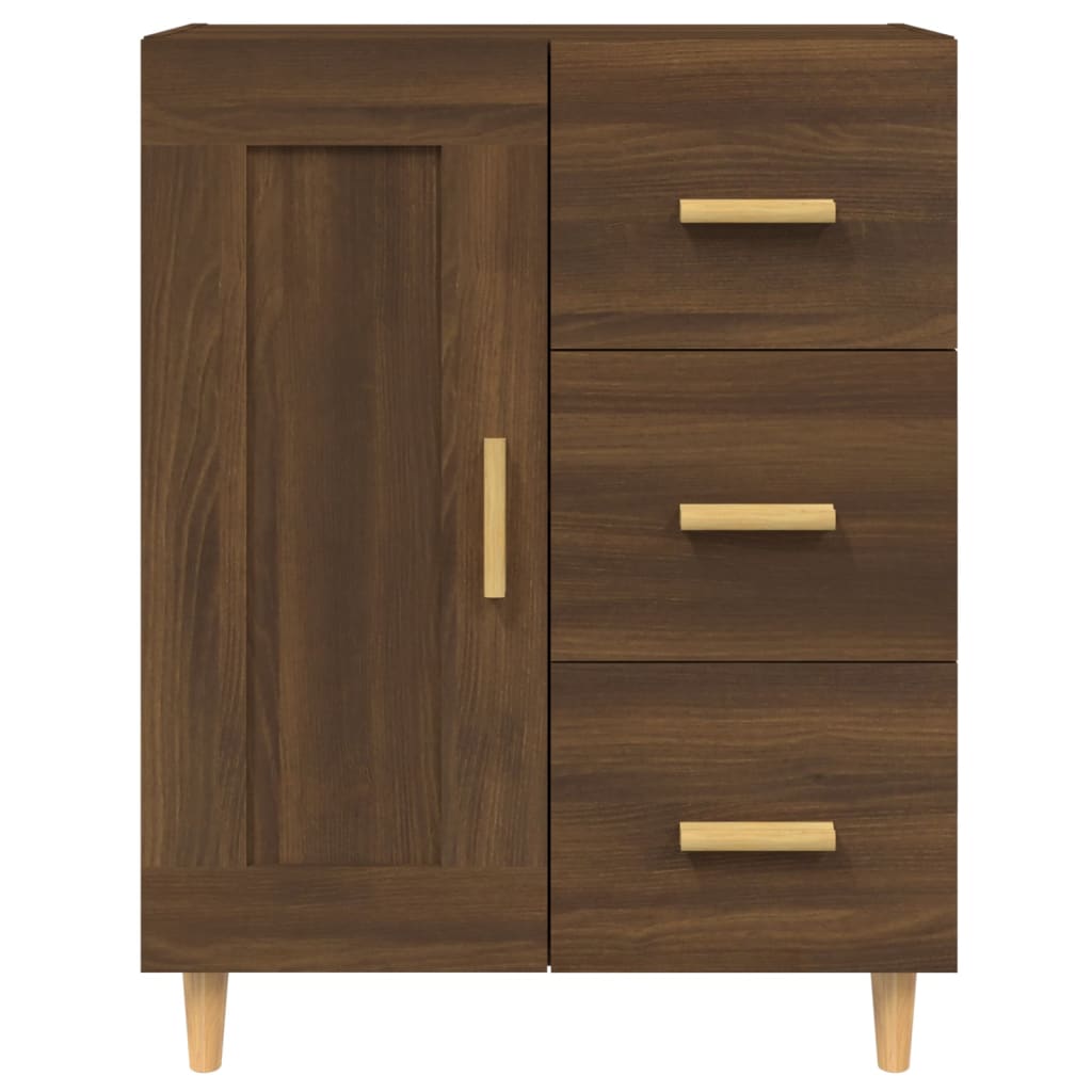 Senkki ruskea tammi 69,5x34x90 cm tekninen puu - Sisustajankoti.fi
