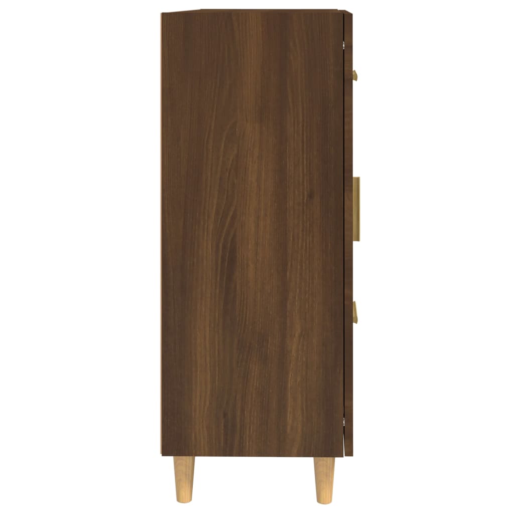 Senkki ruskea tammi 69,5x34x90 cm tekninen puu - Sisustajankoti.fi
