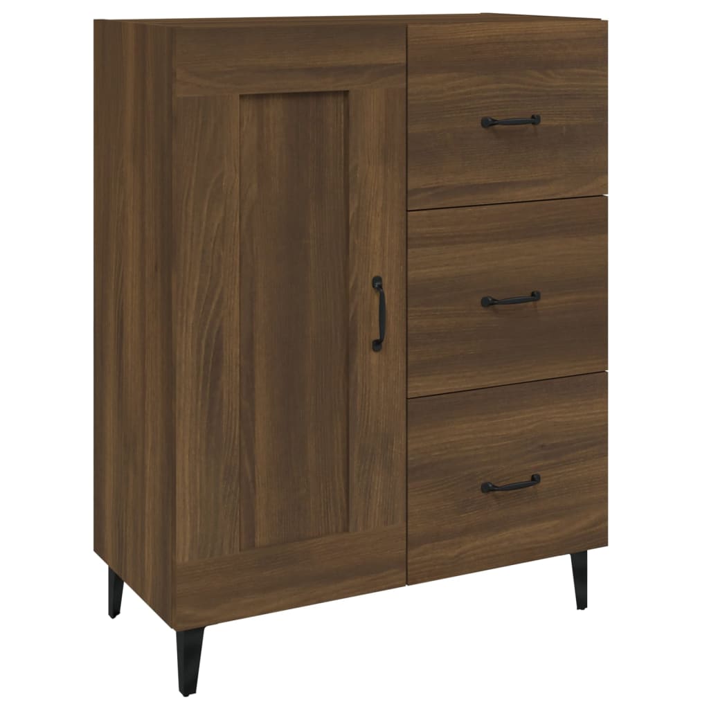 Senkki ruskea tammi 69,5x34x90 cm tekninen puu - Sisustajankoti.fi