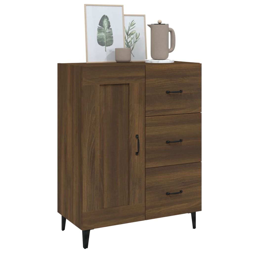 Senkki ruskea tammi 69,5x34x90 cm tekninen puu - Sisustajankoti.fi