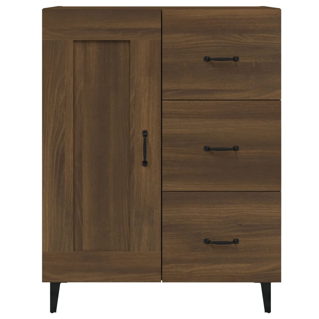 Senkki ruskea tammi 69,5x34x90 cm tekninen puu - Sisustajankoti.fi