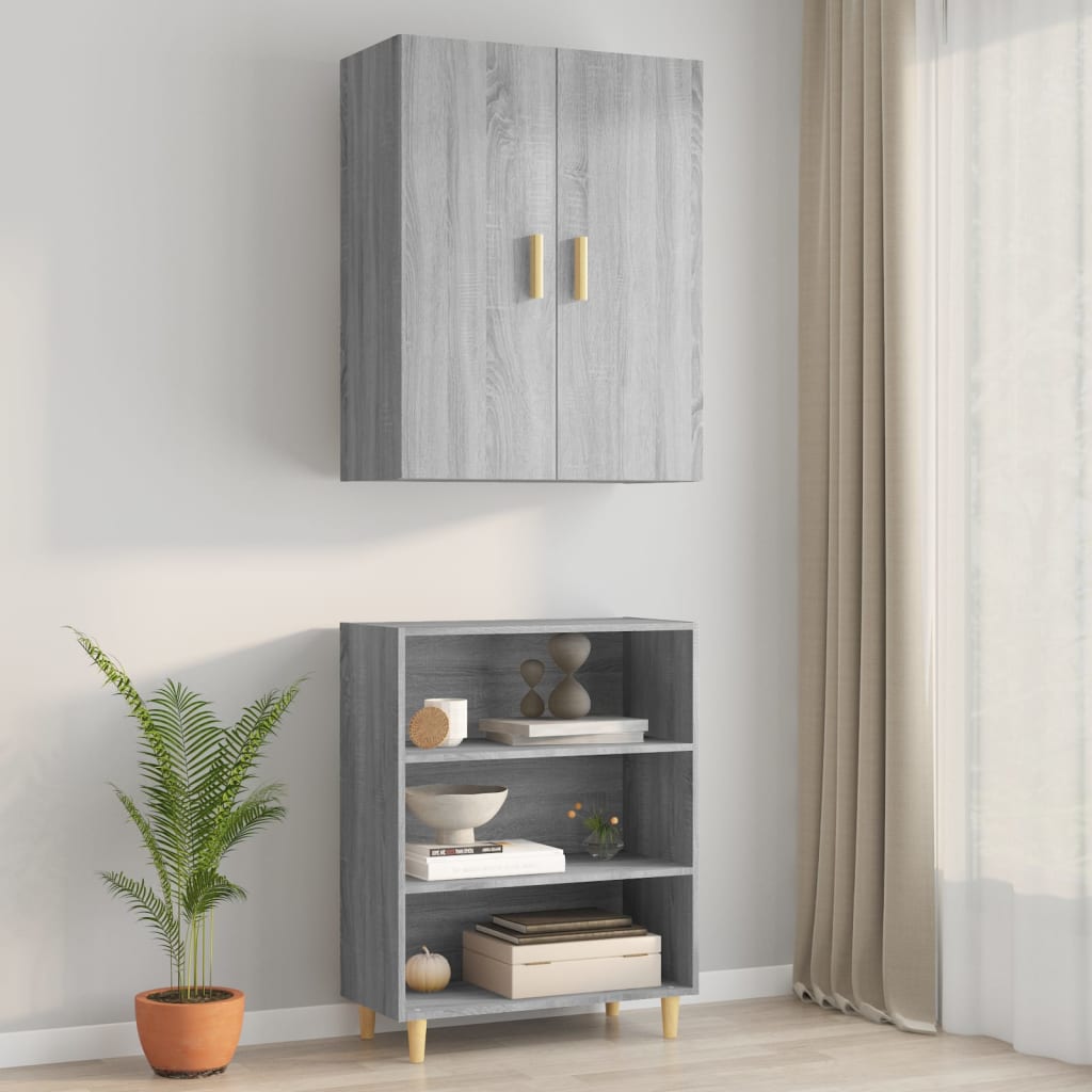 Riippuva seinäkaappi harmaa Sonoma 69,5x34x90 cm - Sisustajankoti.fi