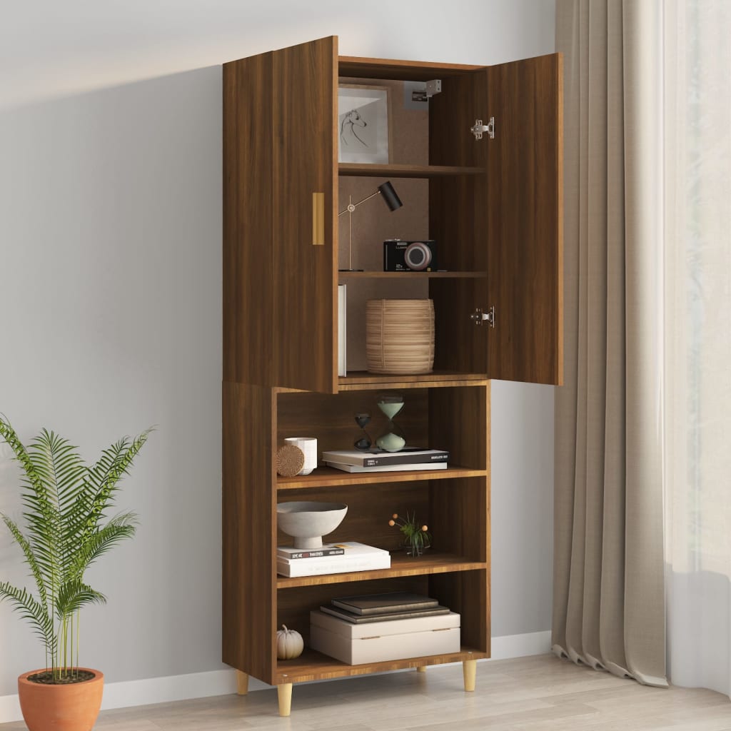 Riippuva seinäkaappi ruskea tammi 69,5x34x90 cm - Sisustajankoti.fi