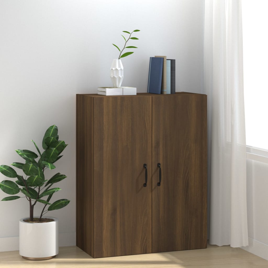 Riippuva kaappi ruskea tammi 69,5x34x90 cm tekninen puu - Sisustajankoti.fi