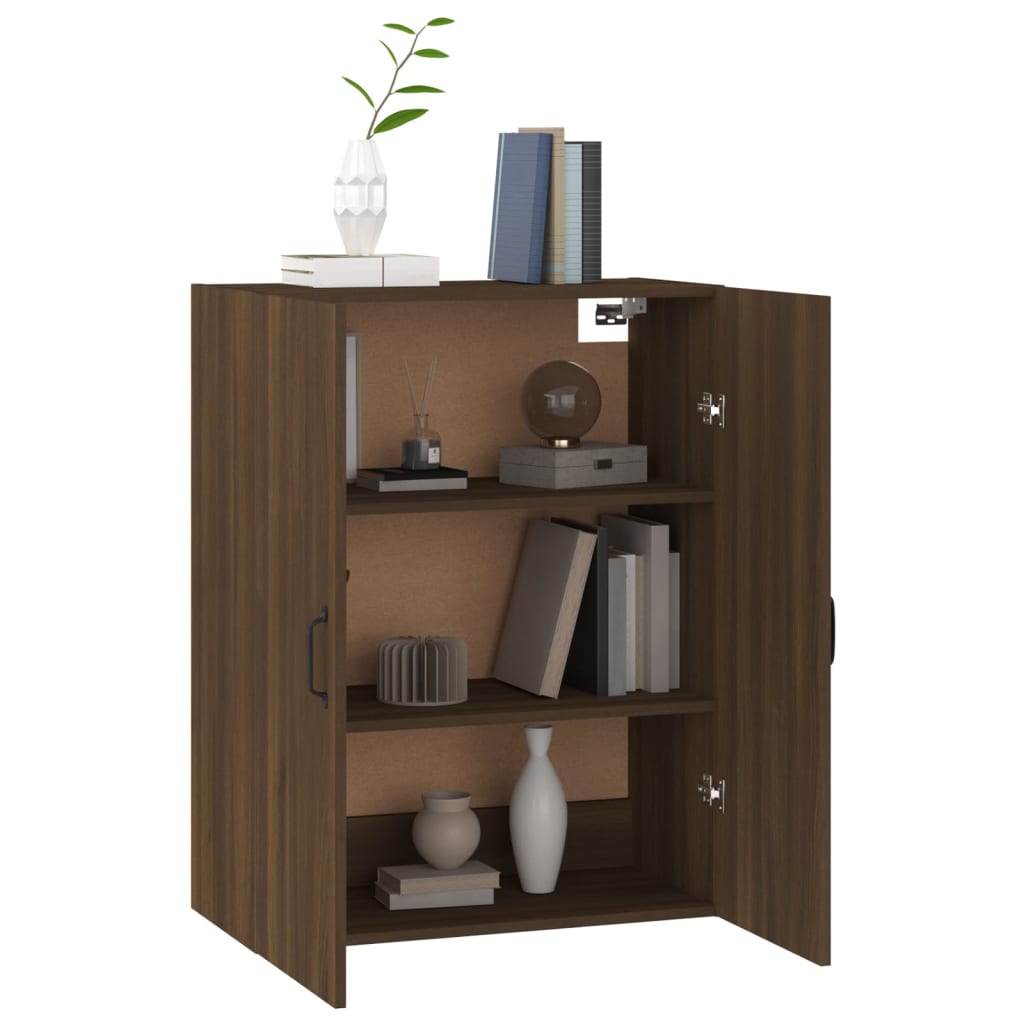 Riippuva kaappi ruskea tammi 69,5x34x90 cm tekninen puu - Sisustajankoti.fi