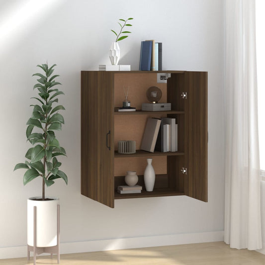 Riippuva kaappi ruskea tammi 69,5x34x90 cm tekninen puu - Sisustajankoti.fi