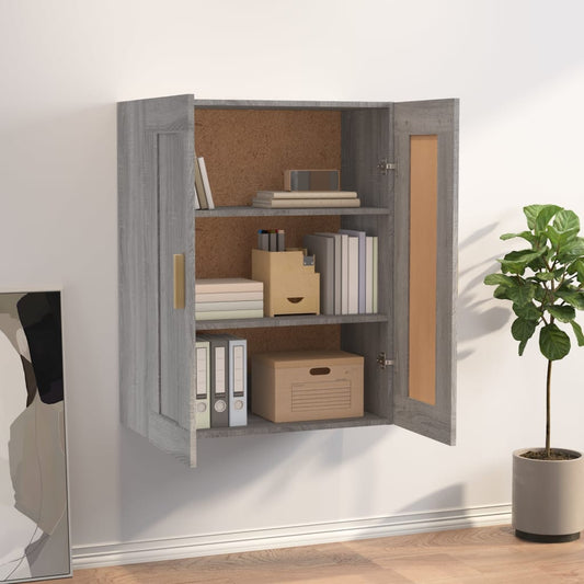 Seinäkaappi harmaa Sonoma 69,5x32,5x90 cm tekninen puu - Sisustajankoti.fi