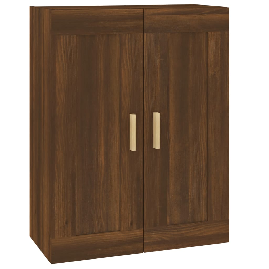 Seinäkaappi ruskea tammi 69,5x32,5x90 cm tekninen puu - Sisustajankoti.fi