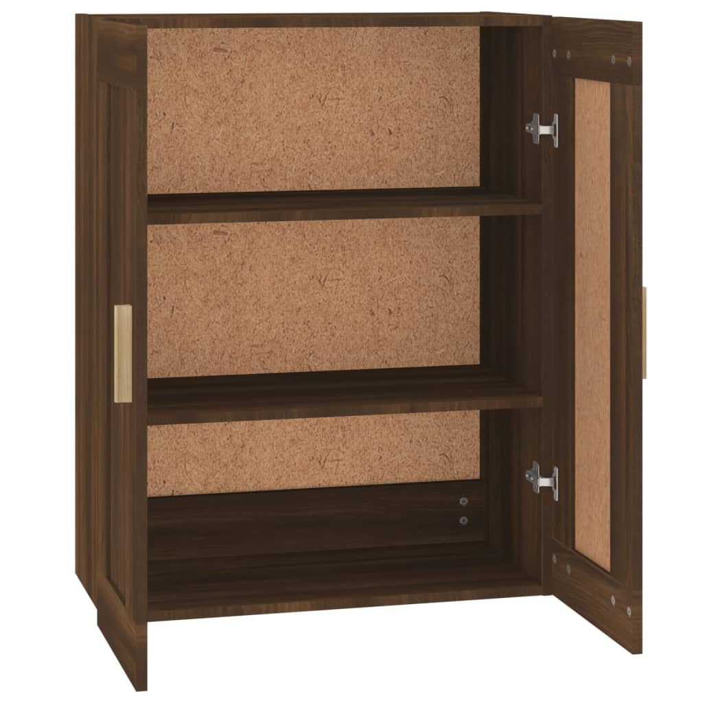 Seinäkaappi ruskea tammi 69,5x32,5x90 cm tekninen puu - Sisustajankoti.fi