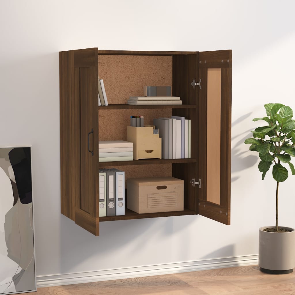 Riippuva seinäkaappi ruskea tammi 69,5x32,5x90 cm - Sisustajankoti.fi