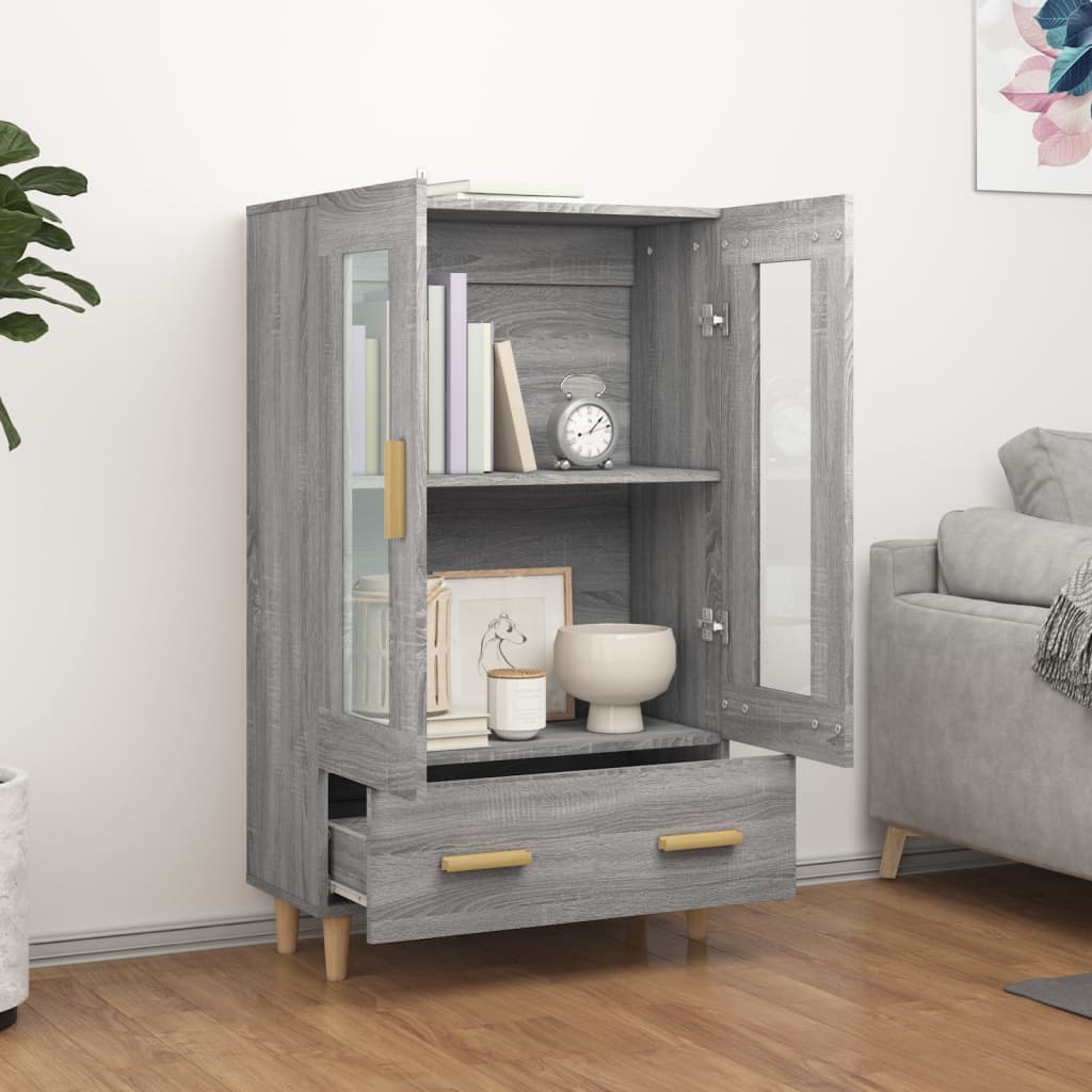 Kaappi harmaa Sonoma 70x31x115 cm tekninen puu - Sisustajankoti.fi