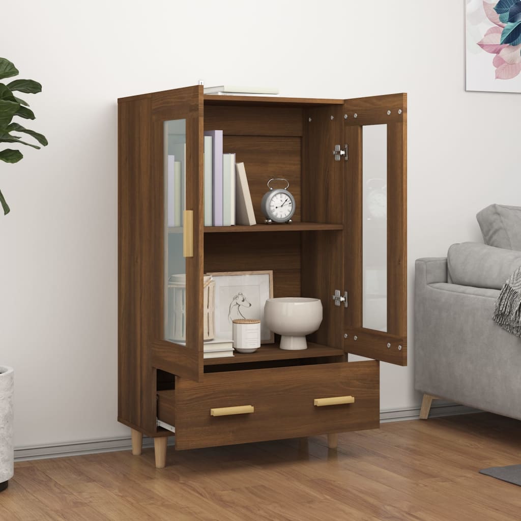Kaappi ruskea tammi 70x31x115 cm tekninen puu - Sisustajankoti.fi