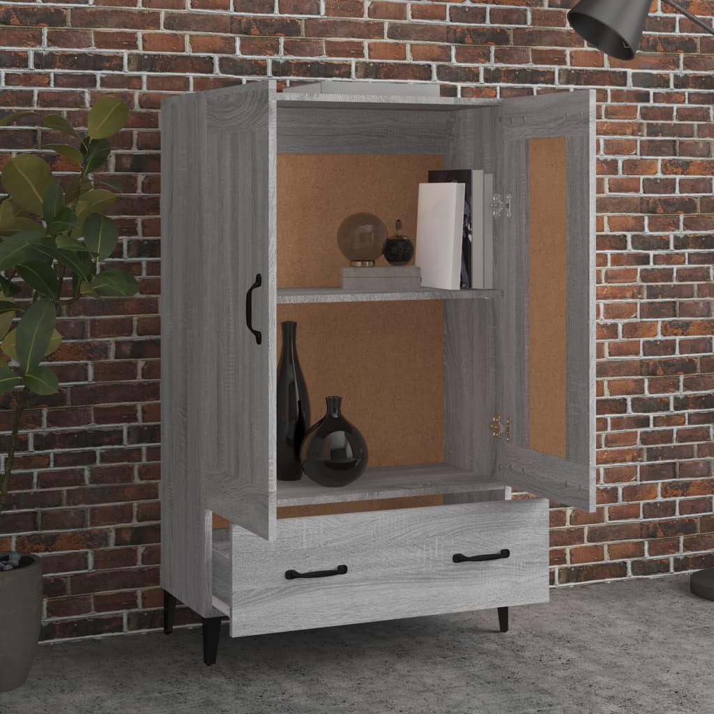 Kaappi harmaa Sonoma 70x31x115 cm tekninen puu - Sisustajankoti.fi