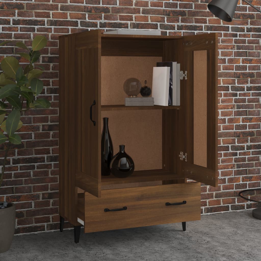 Kaappi ruskea tammi 70x31x115 cm tekninen puu - Sisustajankoti.fi