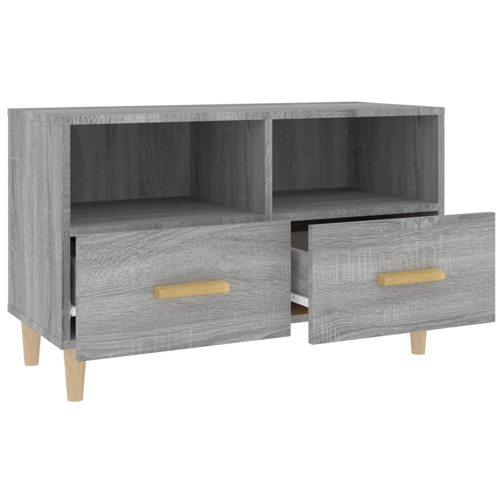 TV-taso harmaa Sonoma 80x36x50 cm tekninen puu - Sisustajankoti.fi
