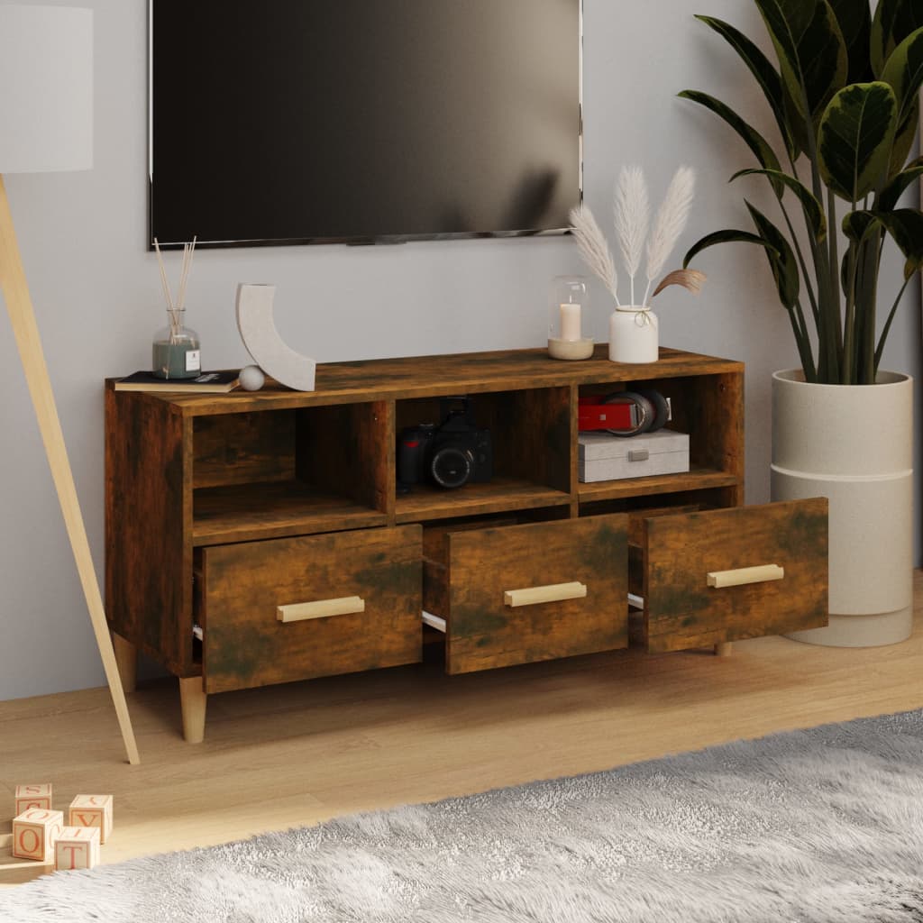 TV-taso savutammi 102x36x50 cm tekninen puu - Sisustajankoti.fi