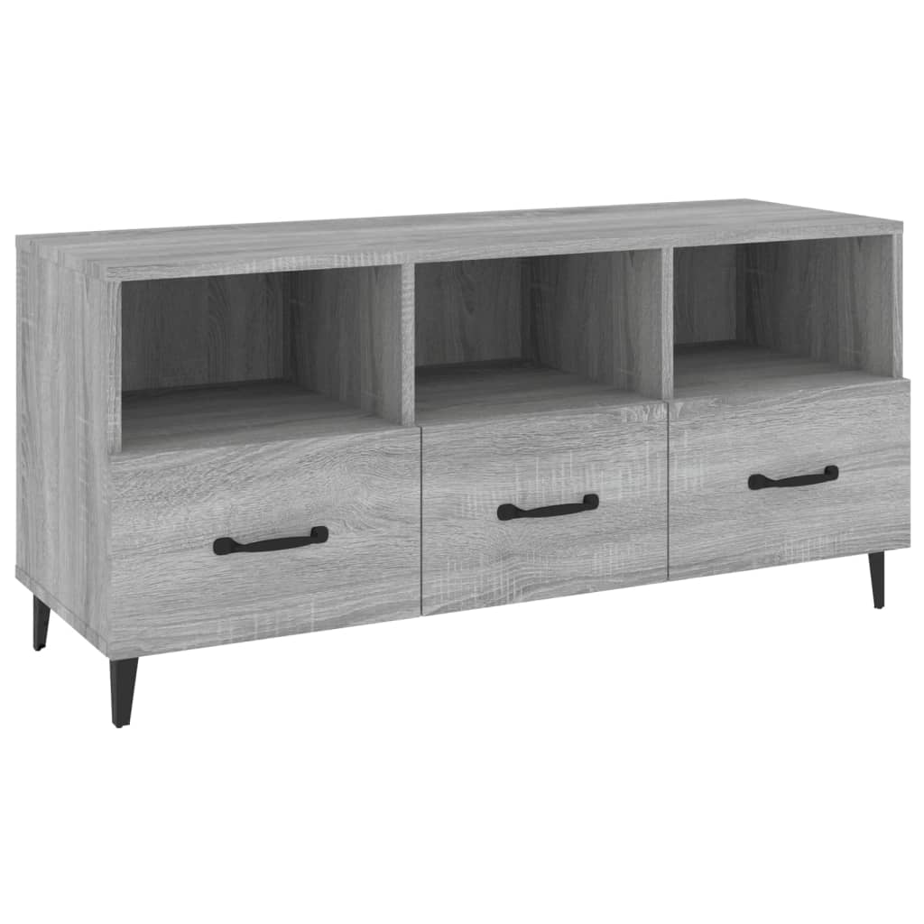 TV-taso harmaa Sonoma 102x35x50 cm tekninen puu - Sisustajankoti.fi
