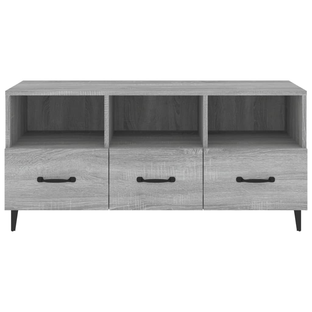 TV-taso harmaa Sonoma 102x35x50 cm tekninen puu - Sisustajankoti.fi