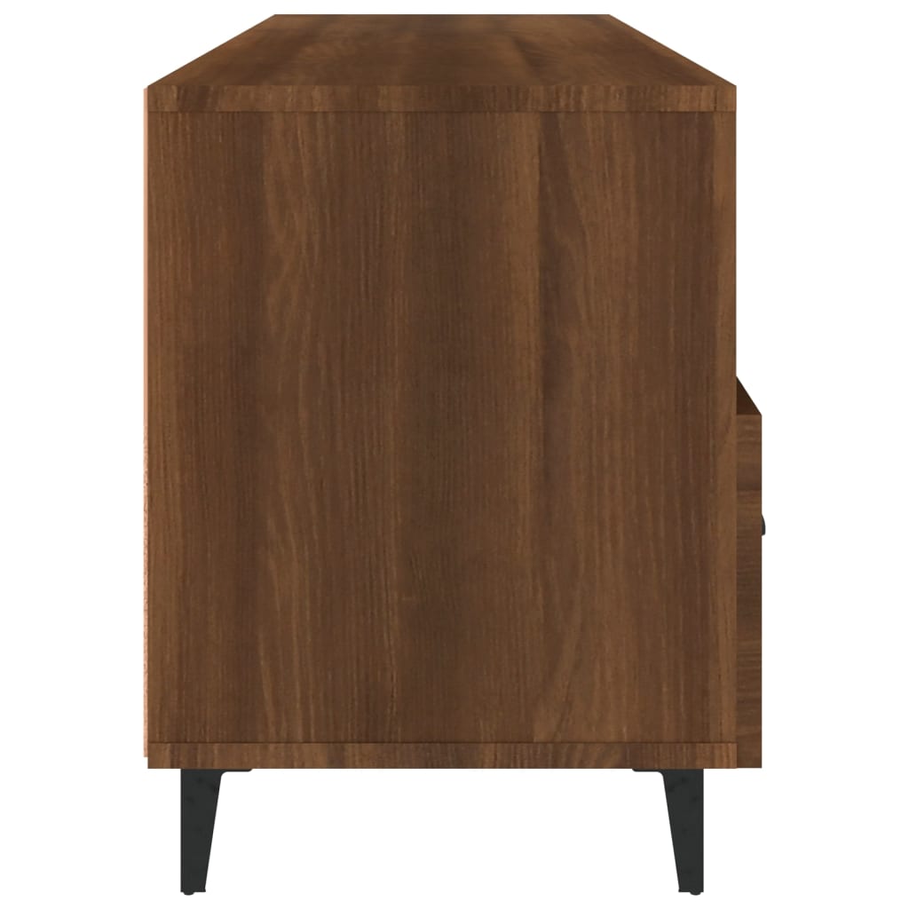 TV-taso ruskea tammi 102x35x50 cm tekninen puu - Sisustajankoti.fi