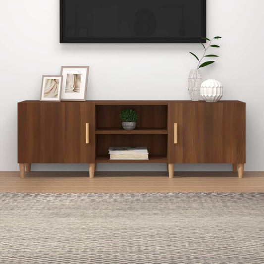 TV-taso ruskea tammi 150x30x50 cm tekninen puu - Sisustajankoti.fi
