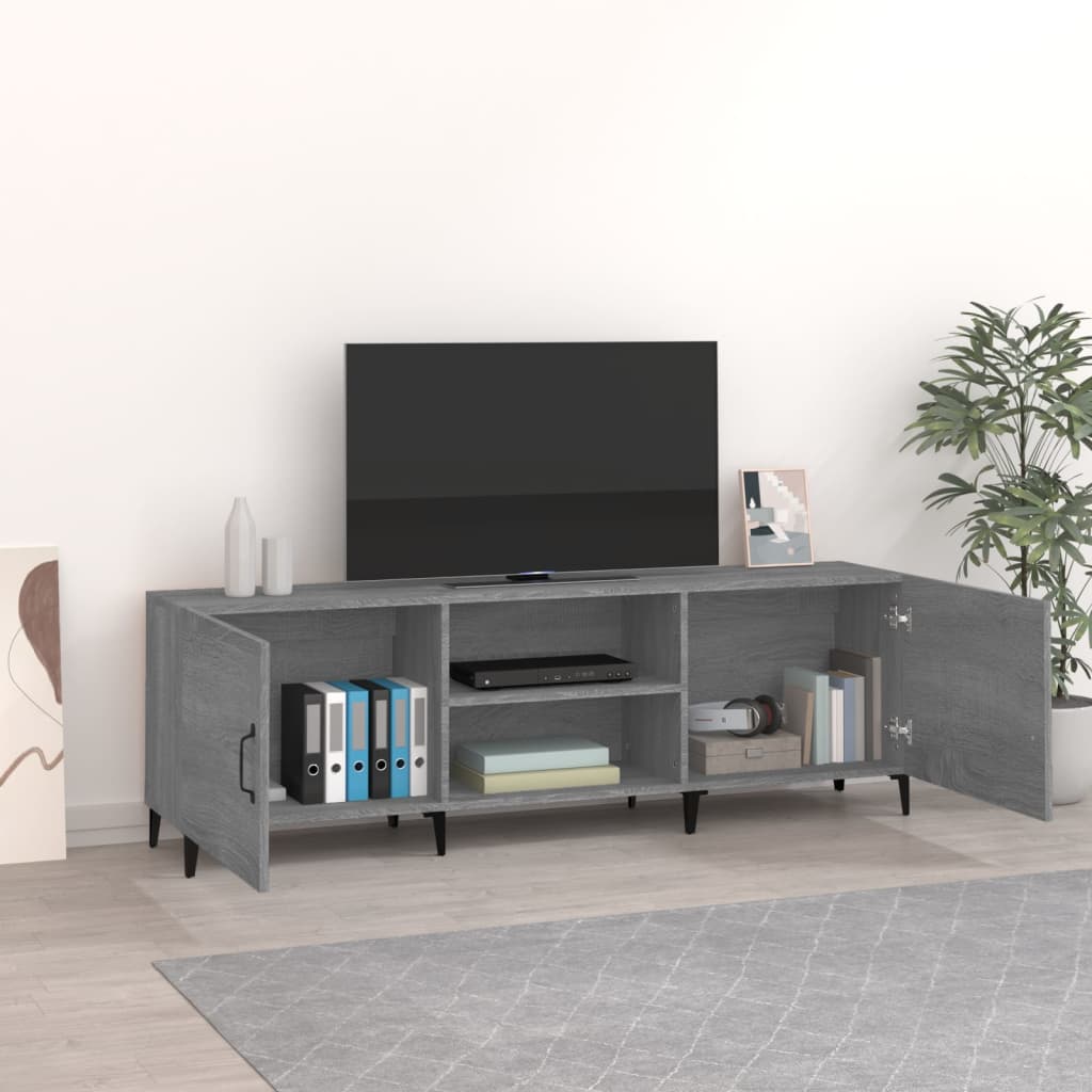 TV-taso harmaa Sonoma 150x30x50 cm tekninen puu - Sisustajankoti.fi