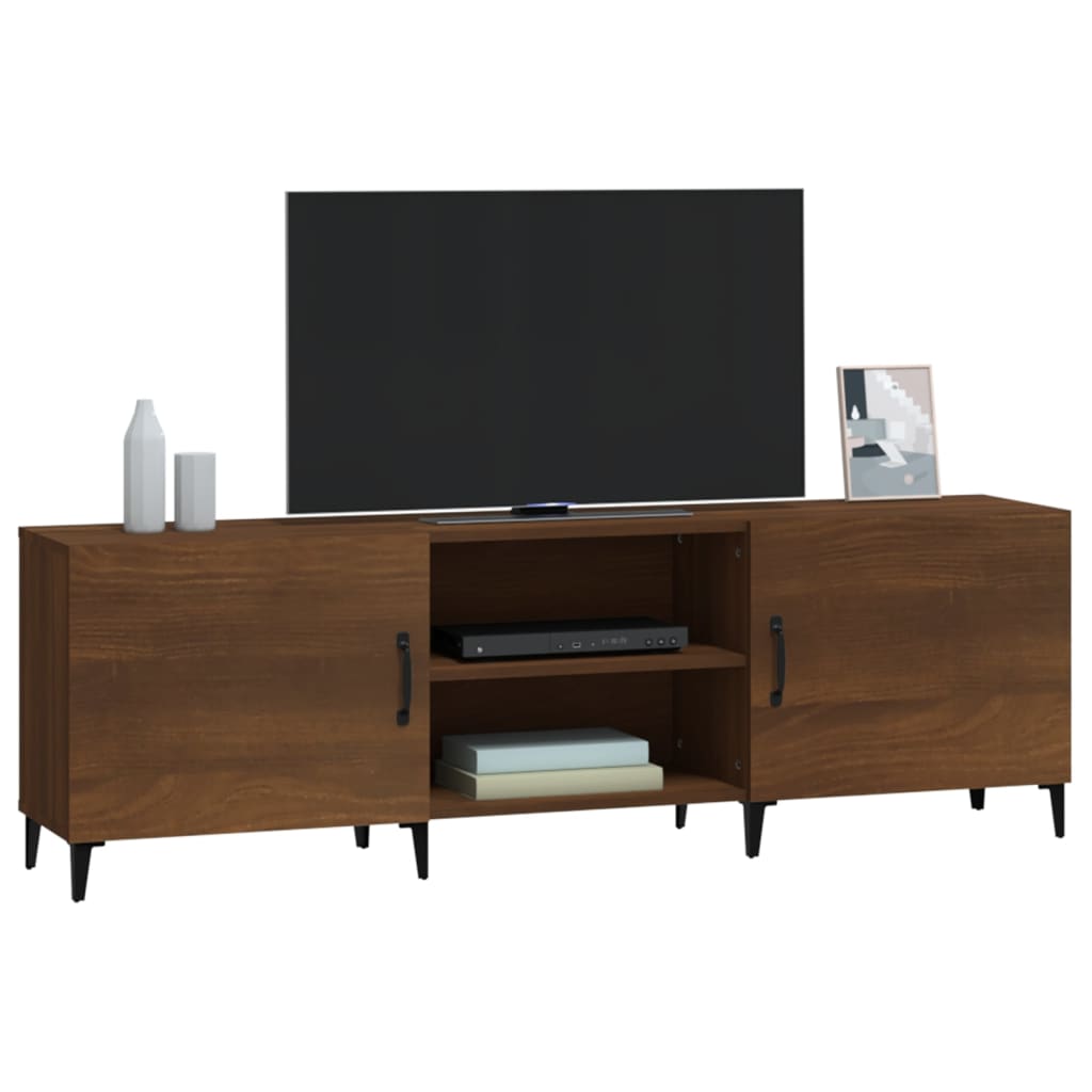 TV-taso ruskea tammi 150x30x50 cm tekninen puu - Sisustajankoti.fi