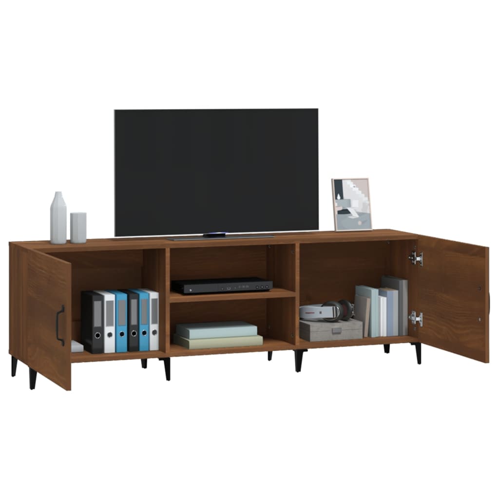TV-taso ruskea tammi 150x30x50 cm tekninen puu - Sisustajankoti.fi