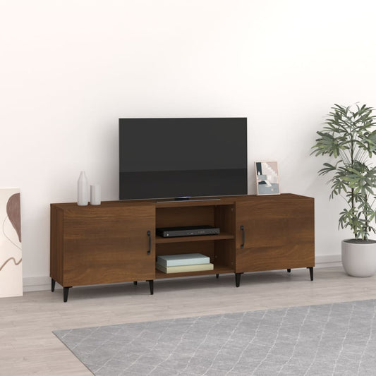 TV-taso ruskea tammi 150x30x50 cm tekninen puu - Sisustajankoti.fi