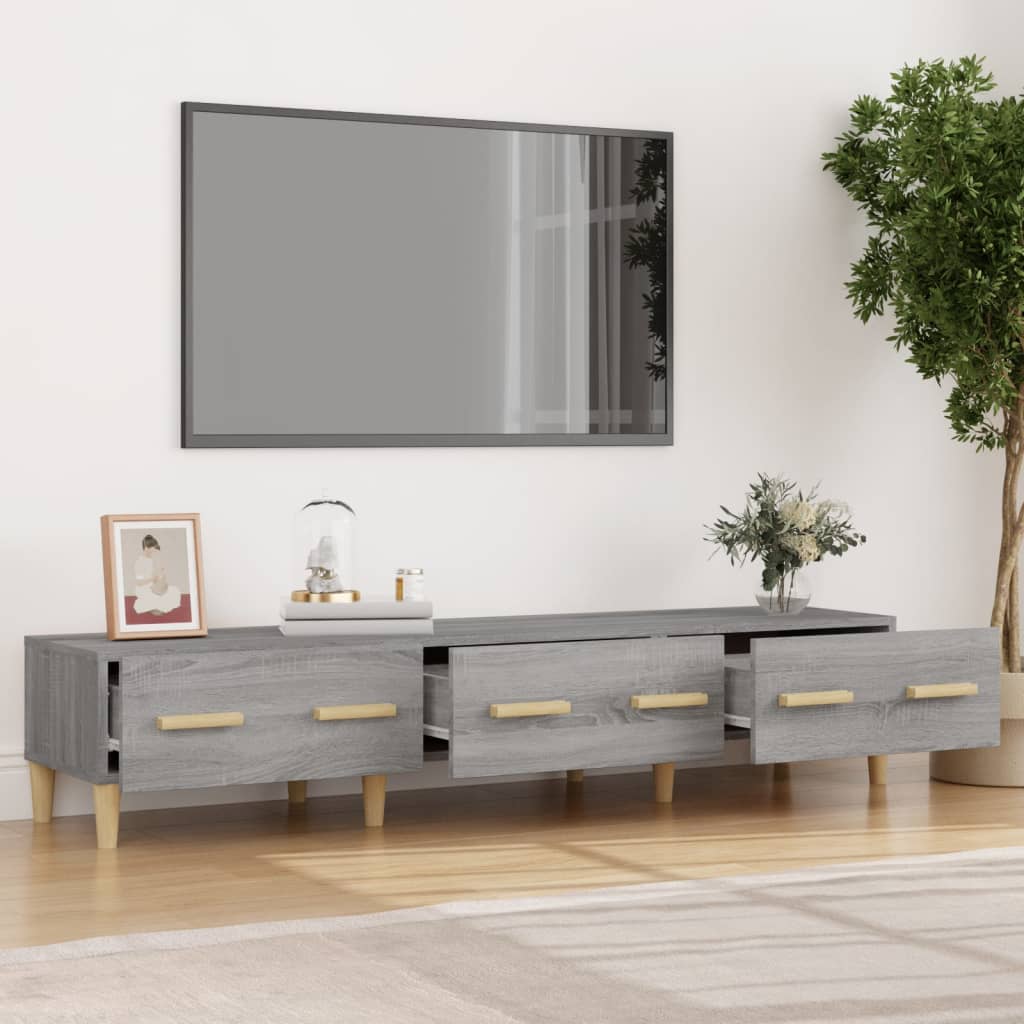 TV-taso harmaa Sonoma 150x34,5x30 cm tekninen puu - Sisustajankoti.fi