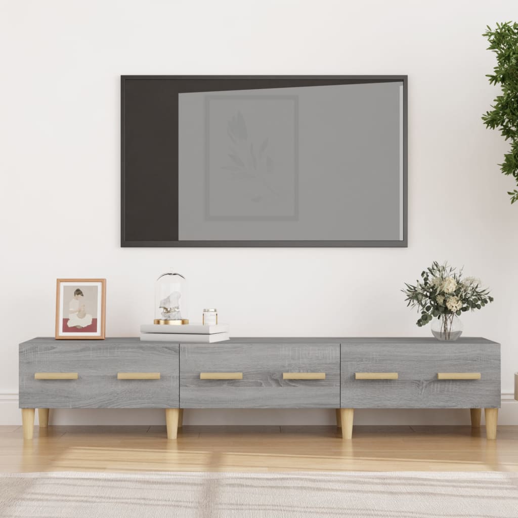 TV-taso harmaa Sonoma 150x34,5x30 cm tekninen puu - Sisustajankoti.fi