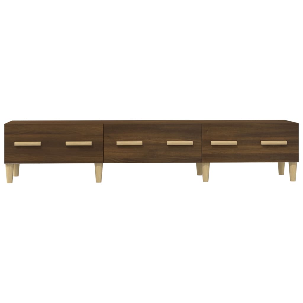 TV-taso ruskea tammi 150x34,5x30 cm tekninen puu - Sisustajankoti.fi