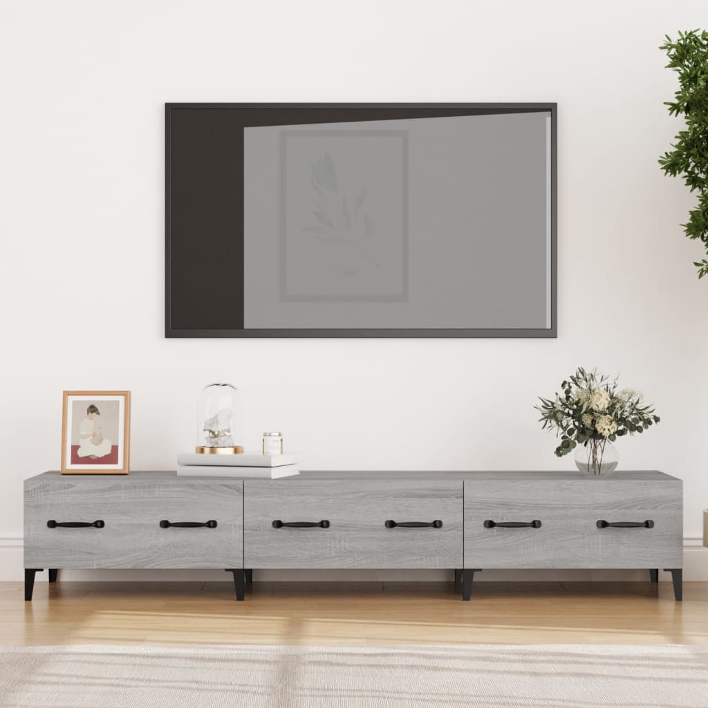 TV-taso harmaa Sonoma 150x34,5x30 cm tekninen puu - Sisustajankoti.fi
