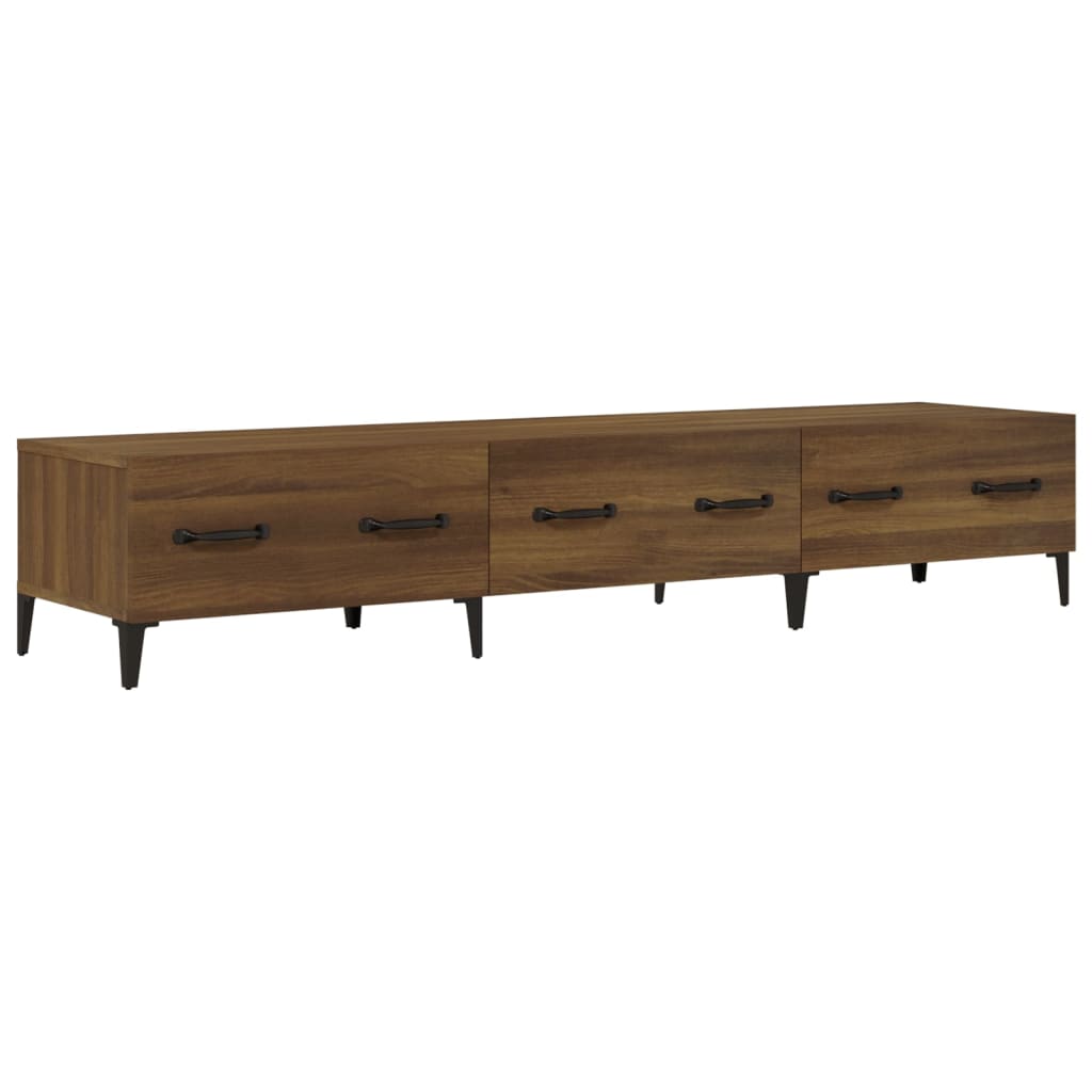 TV-taso ruskea tammi 150x34,5x30 cm tekninen puu - Sisustajankoti.fi