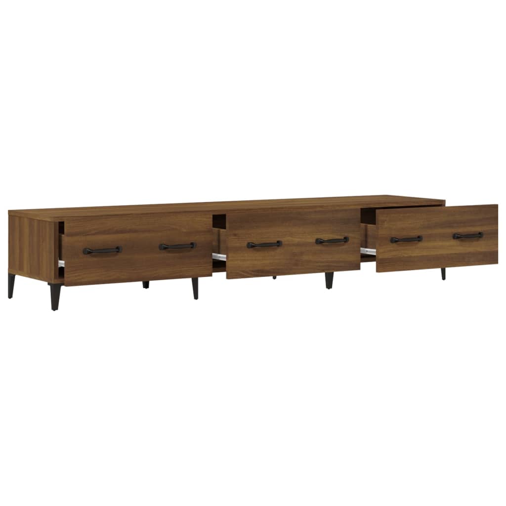 TV-taso ruskea tammi 150x34,5x30 cm tekninen puu - Sisustajankoti.fi