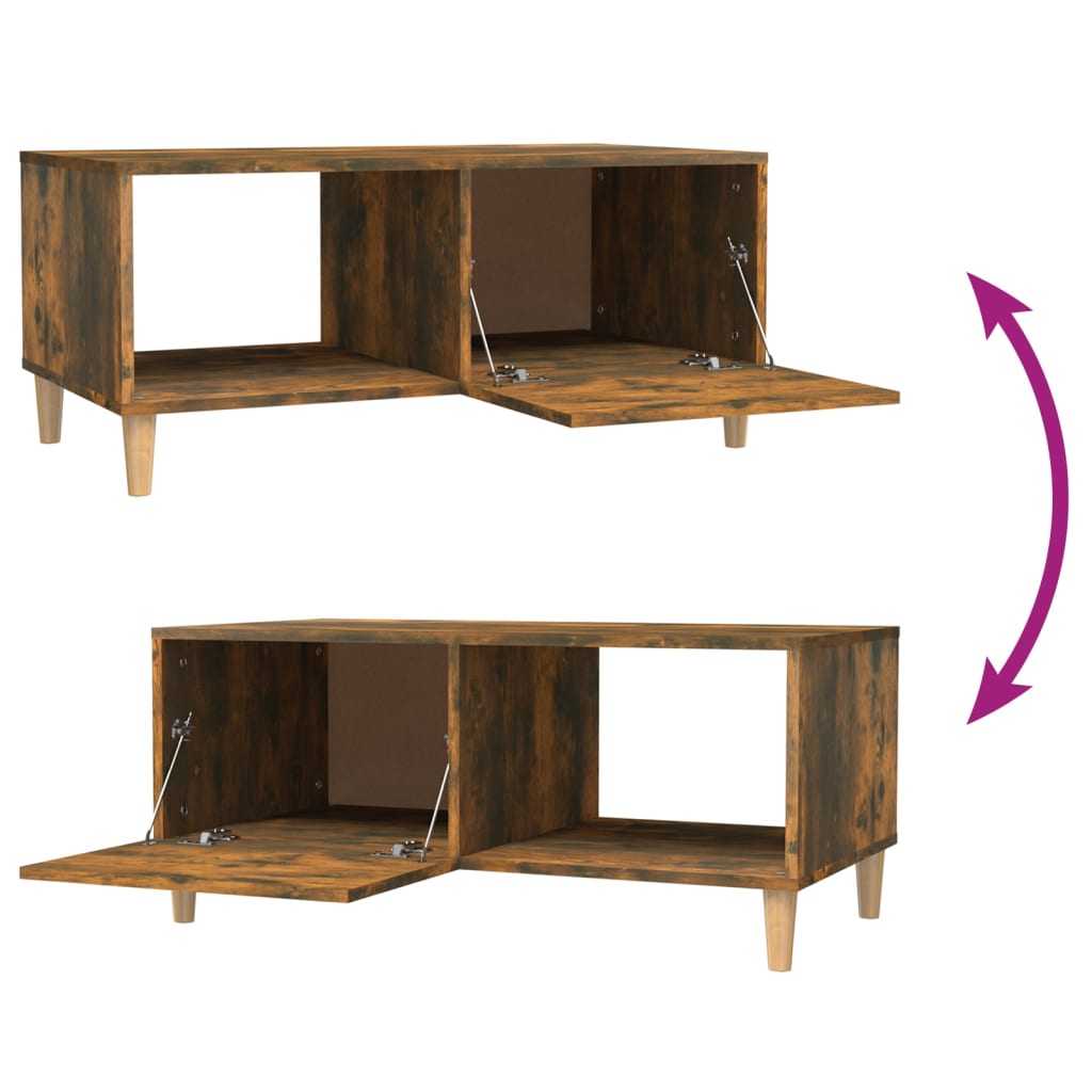 Sohvapöytä savutammi 89,5x50x40 cm tekninen puu - Sisustajankoti.fi