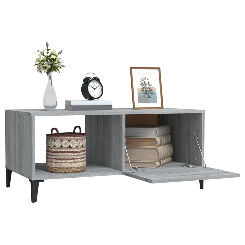 Sohvapöytä harmaa Sonoma 90x50x40 cm tekninen puu - Sisustajankoti.fi