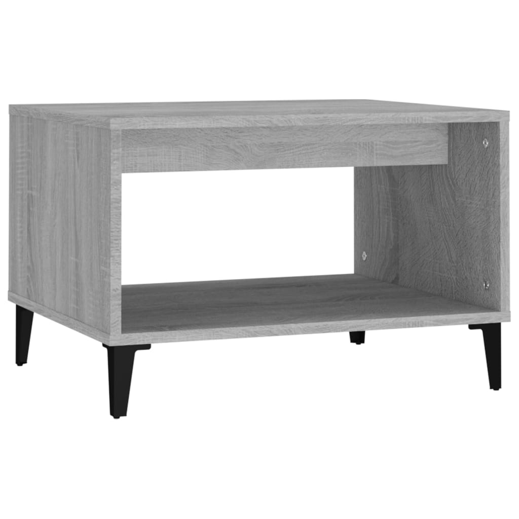 Sohvapöytä harmaa Sonoma 60x50x40 cm tekninen puu - Sisustajankoti.fi