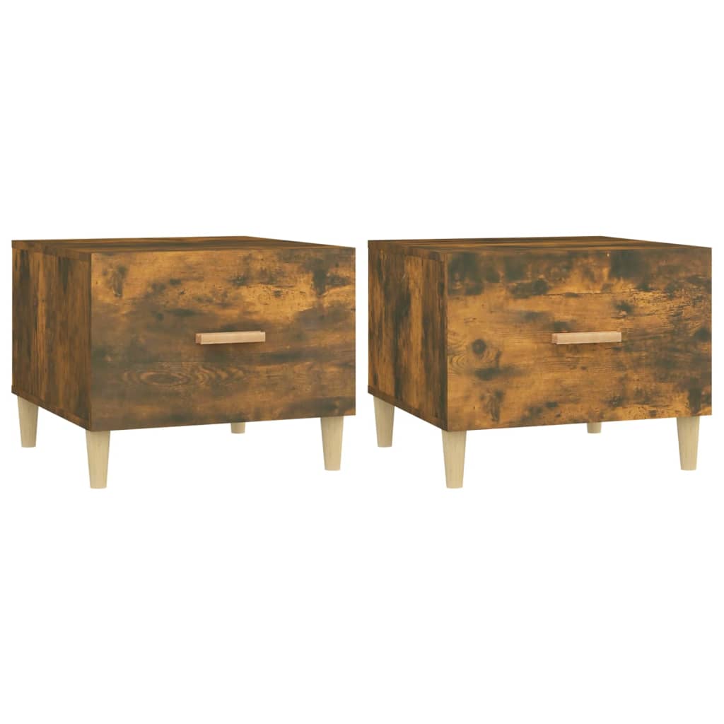 Sohvapöydät 2 kpl savutammi 50x50x40 cm tekninen puu - Sisustajankoti.fi