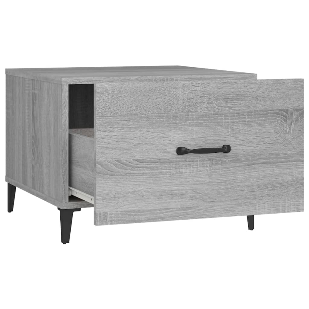 Sohvapöytä metallijaloilla harmaa Sonoma 50x50x40 cm - Sisustajankoti.fi