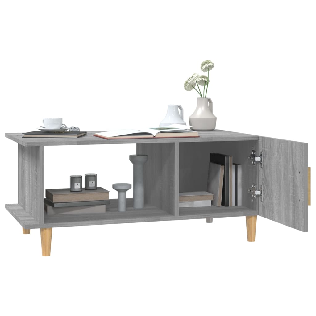 Sohvapöytä harmaa Sonoma 90x50x40 cm tekninen puu - Sisustajankoti.fi