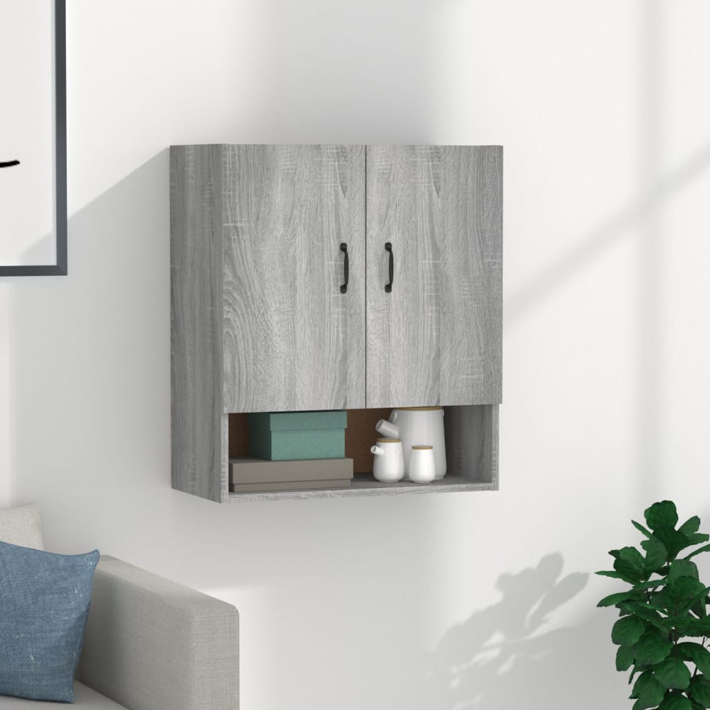 Seinäkaappi harmaa Sonoma 60x31x70 cm tekninen puu - Sisustajankoti.fi