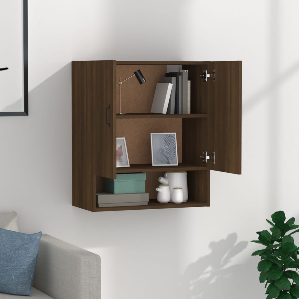 Seinäkaappi ruskea tammi 60x31x70 cm tekninen puu - Sisustajankoti.fi