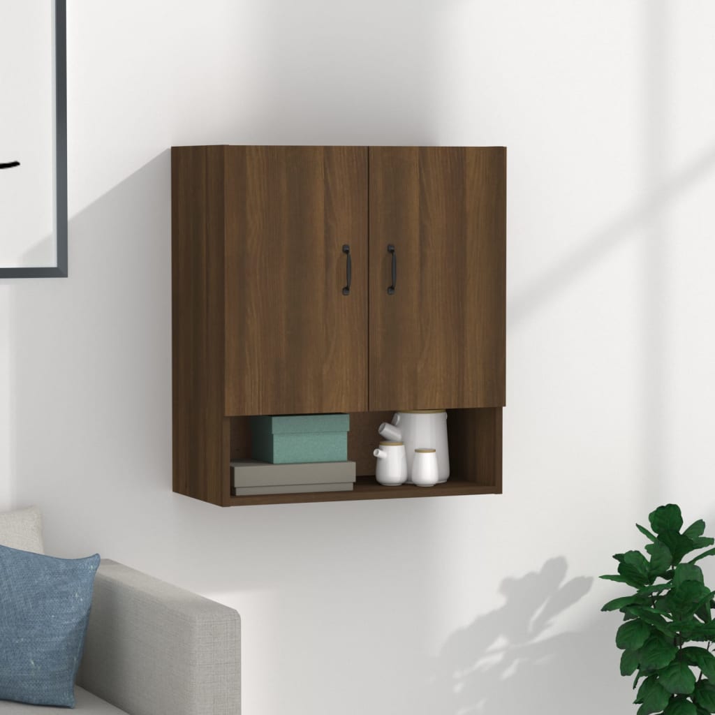 Seinäkaappi ruskea tammi 60x31x70 cm tekninen puu - Sisustajankoti.fi