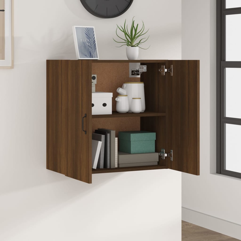 TV-seinäkaappi ruskea tammi 60x31x60 cm tekninen puu - Sisustajankoti.fi