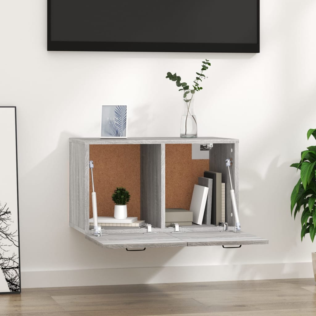 Seinäkaappi harmaa Sonoma 60x36,5x35 cm tekninen puu - Sisustajankoti.fi