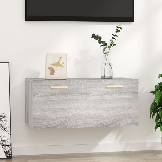 Seinäkaappi harmaa Sonoma 80x35x36,5 cm tekninen puu - Sisustajankoti.fi