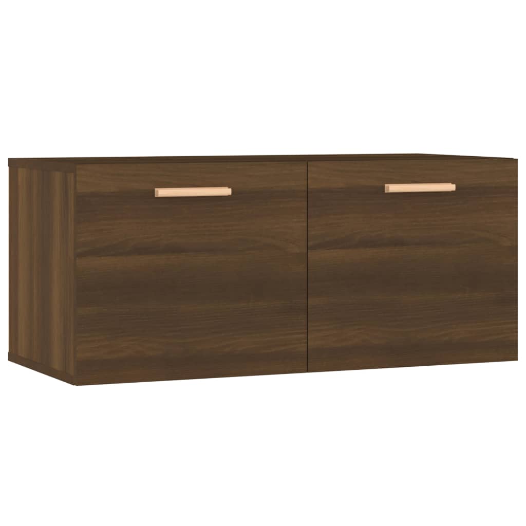 Seinäkaappi ruskea tammi 80x35x36,5 cm tekninen puu - Sisustajankoti.fi
