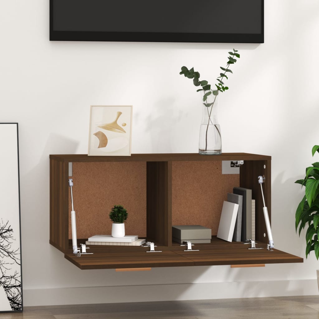 Seinäkaappi ruskea tammi 80x35x36,5 cm tekninen puu - Sisustajankoti.fi