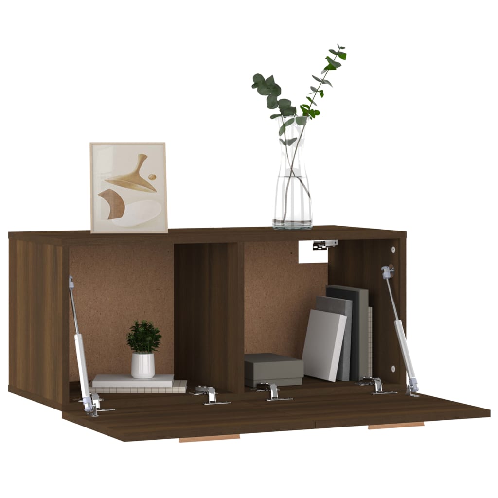 Seinäkaappi ruskea tammi 80x35x36,5 cm tekninen puu - Sisustajankoti.fi